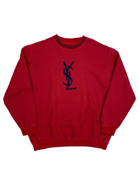 ysl t shirt sweatshirt|YSL crewneck sweatshirt.